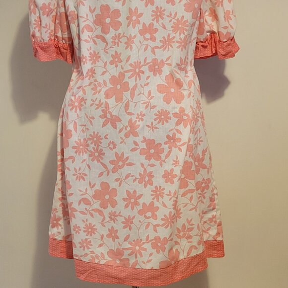 Handmade Cotton Summer Dress Pink floral - Picture 3 of 4